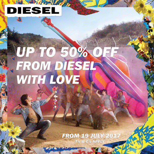 SHOP THIS RIGHT NOW: UP TO 50% OFF. FROM DIESEL WITH LOVE.